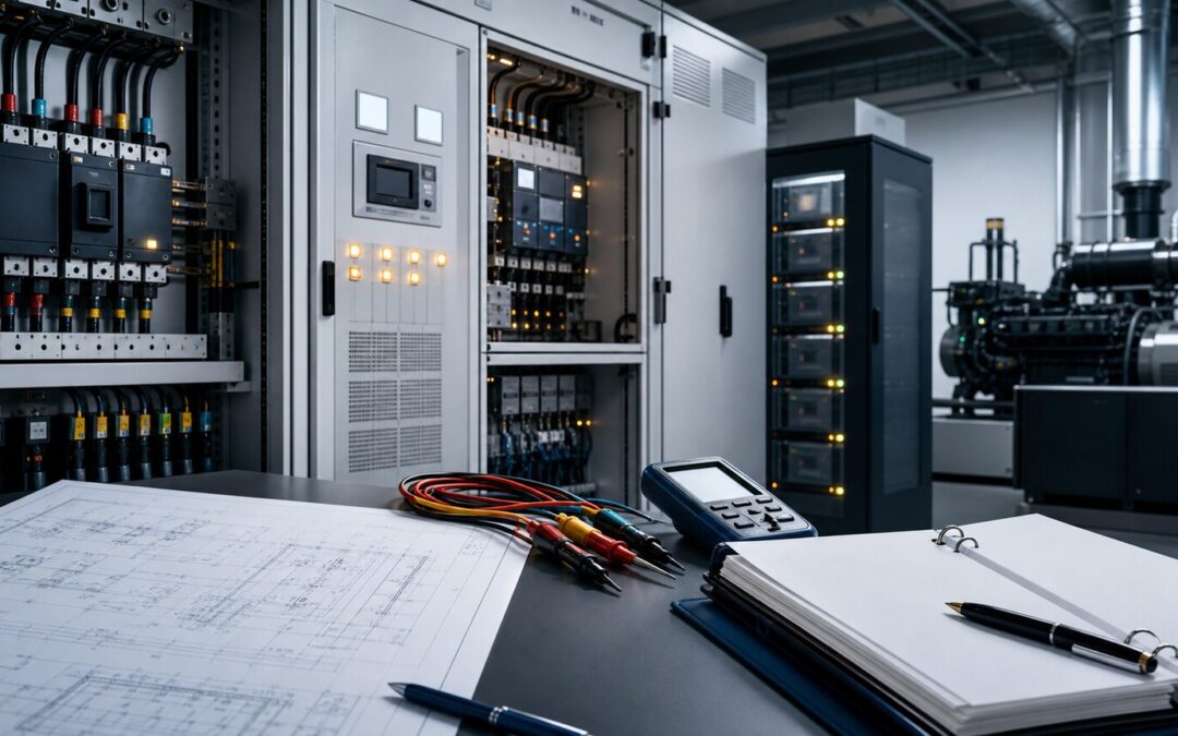 Sicherheitsstromversorgung mit Schaltanlage, Netzersatztechnik und Pruefdokumentation