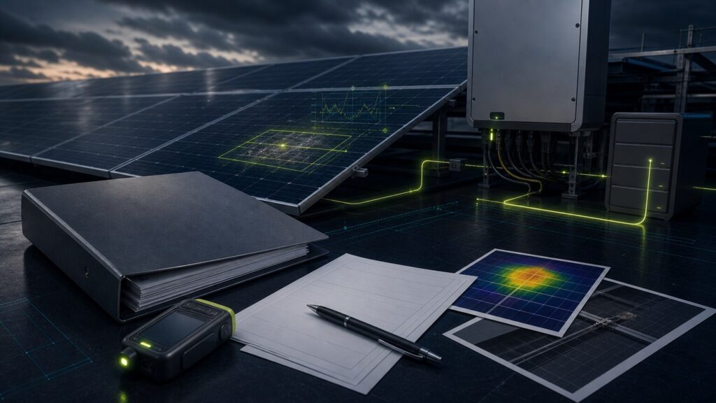 Photovoltaik-Gutachten mit technischer Zustandsbewertung und Messdokumentation