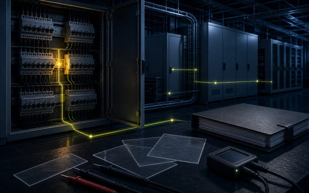 Elektrotechnische Anlage mit Diagnosepfad und Sachverständigen-Dokumentation