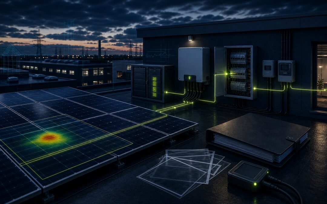 Photovoltaik als elektrisches Gesamtsystem mit PV, Speicher, Netzanschluss und Dokumentation