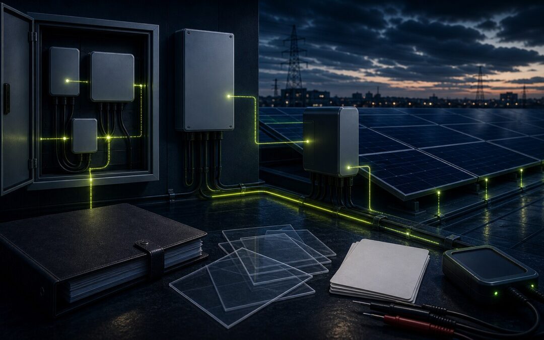 Photovoltaikanlage mit intelligentem Messsystem, Steuerkette und Betriebsdatenabgrenzung