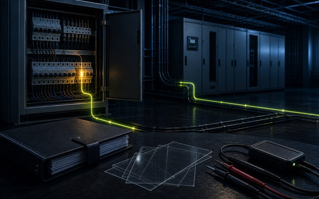 Elektrische Anlage mit Fehlerpfad, Messung und Sachverständigen-Dokumentation